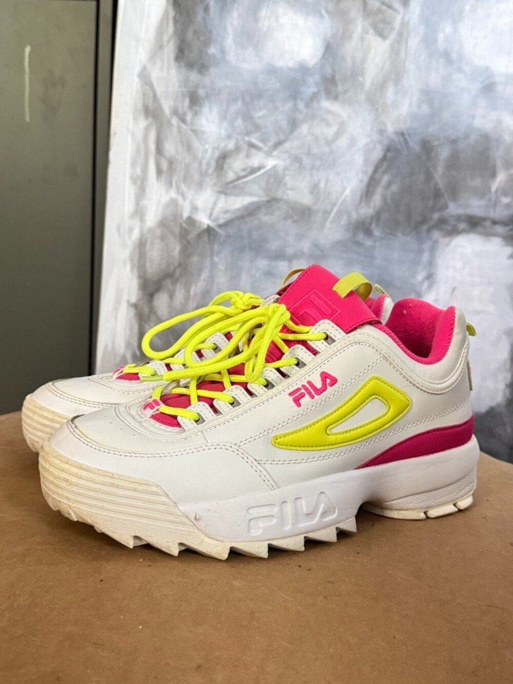 Neon Fila Disruptors Bloomingdales Custom